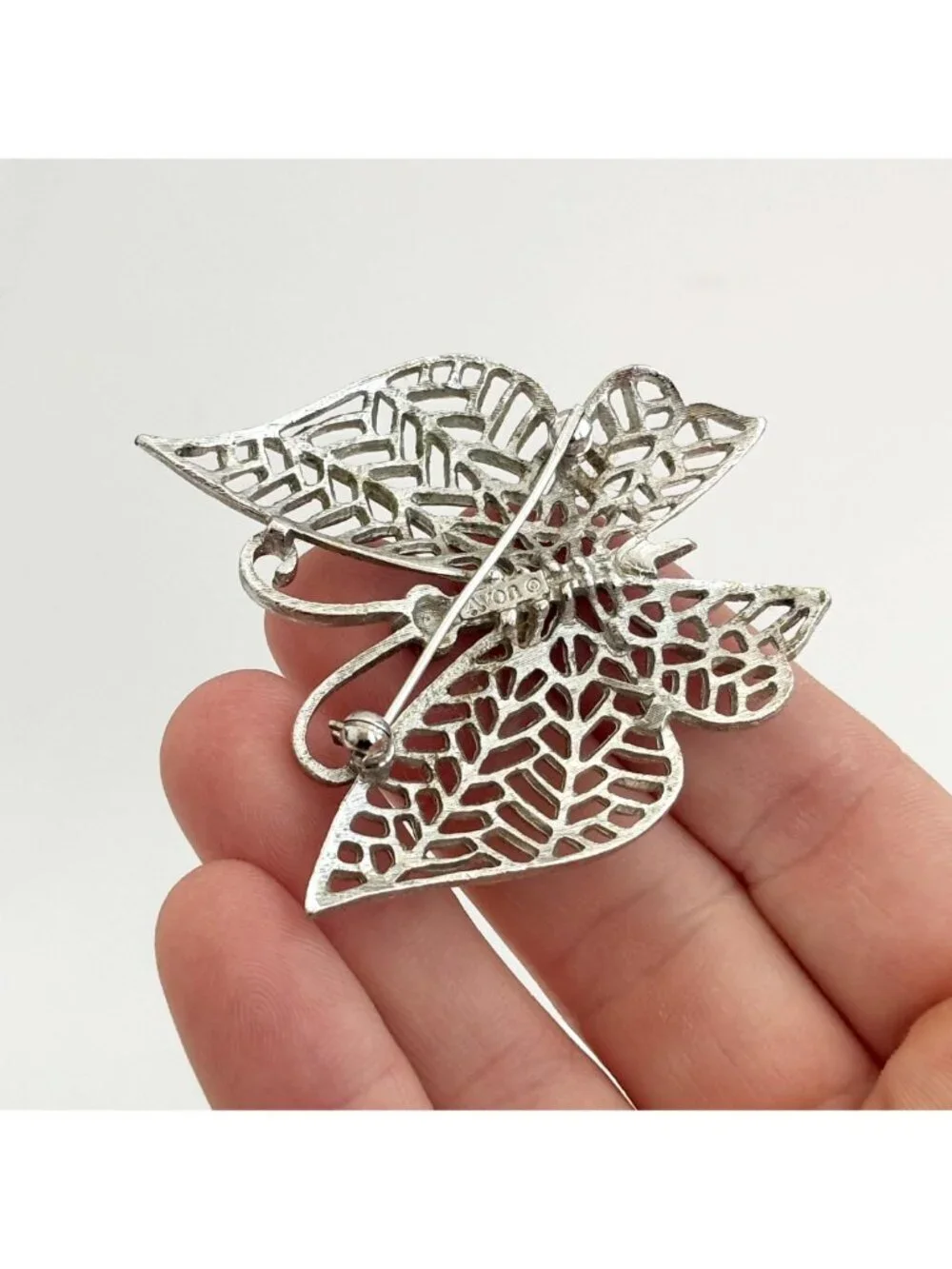 Dual Toned Woven Winged Avon Designer Vintage Costume Jewelry Brooch | Lapel Pin